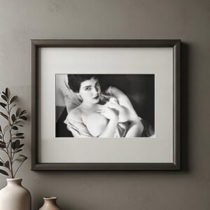 Pin-Up & Glamour Reclining Boudoir Portrait with Dramatic Angled Composition 4x6 Photo Print