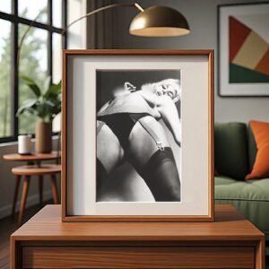Pin-Up & Glamour High-contrast Stockings Detail in a Close Cropped Glamour View 4x6 Photo Print