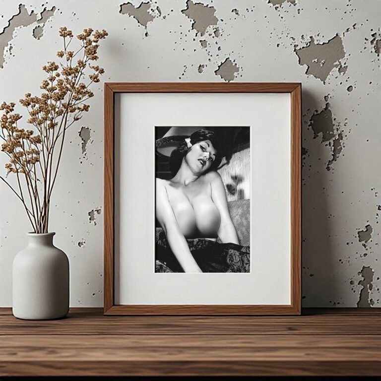 Pin-Up & Glamour Close Cropped Glamour Portrait with Soft Studio Highlights 4x6 Photo Print