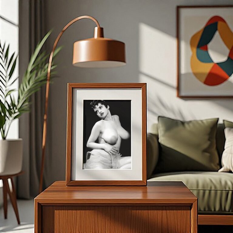 Pin-Up & Glamour Standing Towel-wrap Glamour Pose with Soft Studio Light 4x6 Photo Print