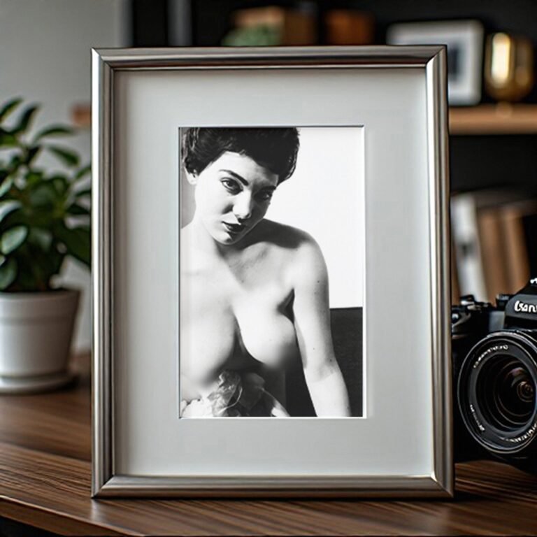 Pin-Up & Glamour High Contrast Torso Portrait with Shadowed Studio Styling 4x6 Photo Print