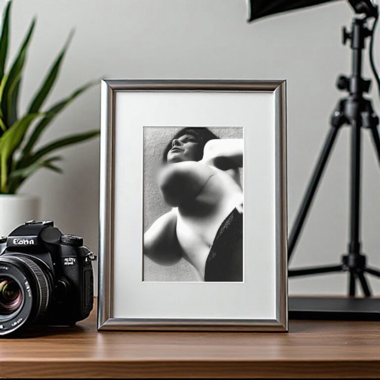 Pin-Up & Glamour Low Angle Close-up Study with Soft Grain and Dramatic Framing 4x6 Photo Print