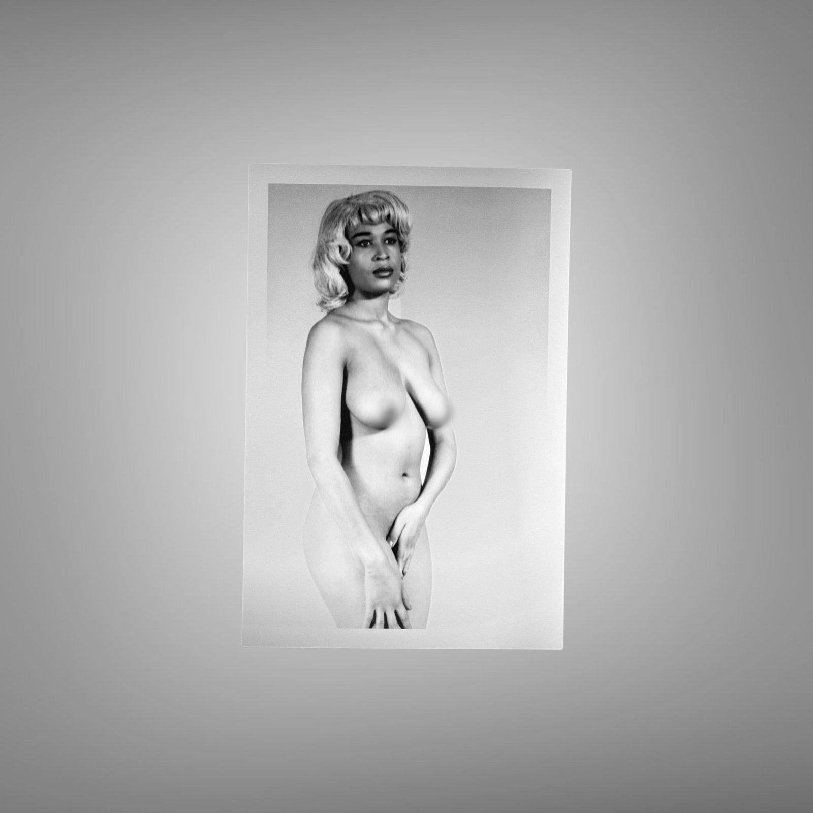 Pin-Up & Glamour Standing Figure Study with Clean White Backdrop 4x6 Photo Print