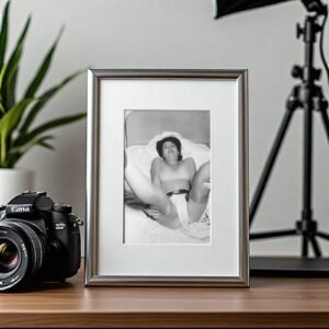 Pin-Up & Glamour Bedroom Reclining Pose with Relaxed Boudoir Mood 4x6 Photo Print