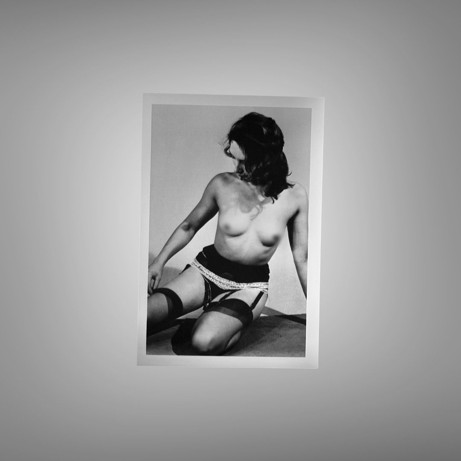 Pin-Up & Glamour Side-turned Standing Glamour Pose with Clean Studio Framing 4x6 Photo Print