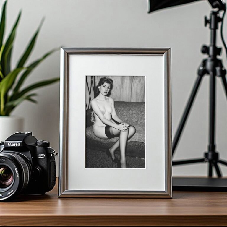 Pin-Up & Glamour Reclining Chaise Glamour Portrait with Classic Glamour Styling, Studio Poise, and 4x6 Photo Print