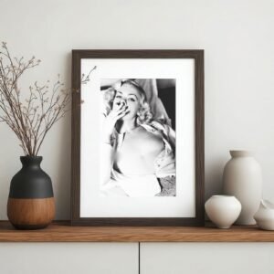Pin-Up & Glamour Standing Corset Studio Pose with Classic Glamour Styling, Studio Poise, and Pin-Up 4x6 Photo Print