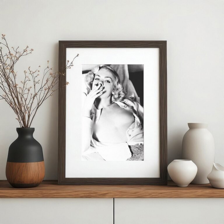 Pin-Up & Glamour Standing Corset Studio Pose with Classic Glamour Styling, Studio Poise, and Pin-Up 4x6 Photo Print