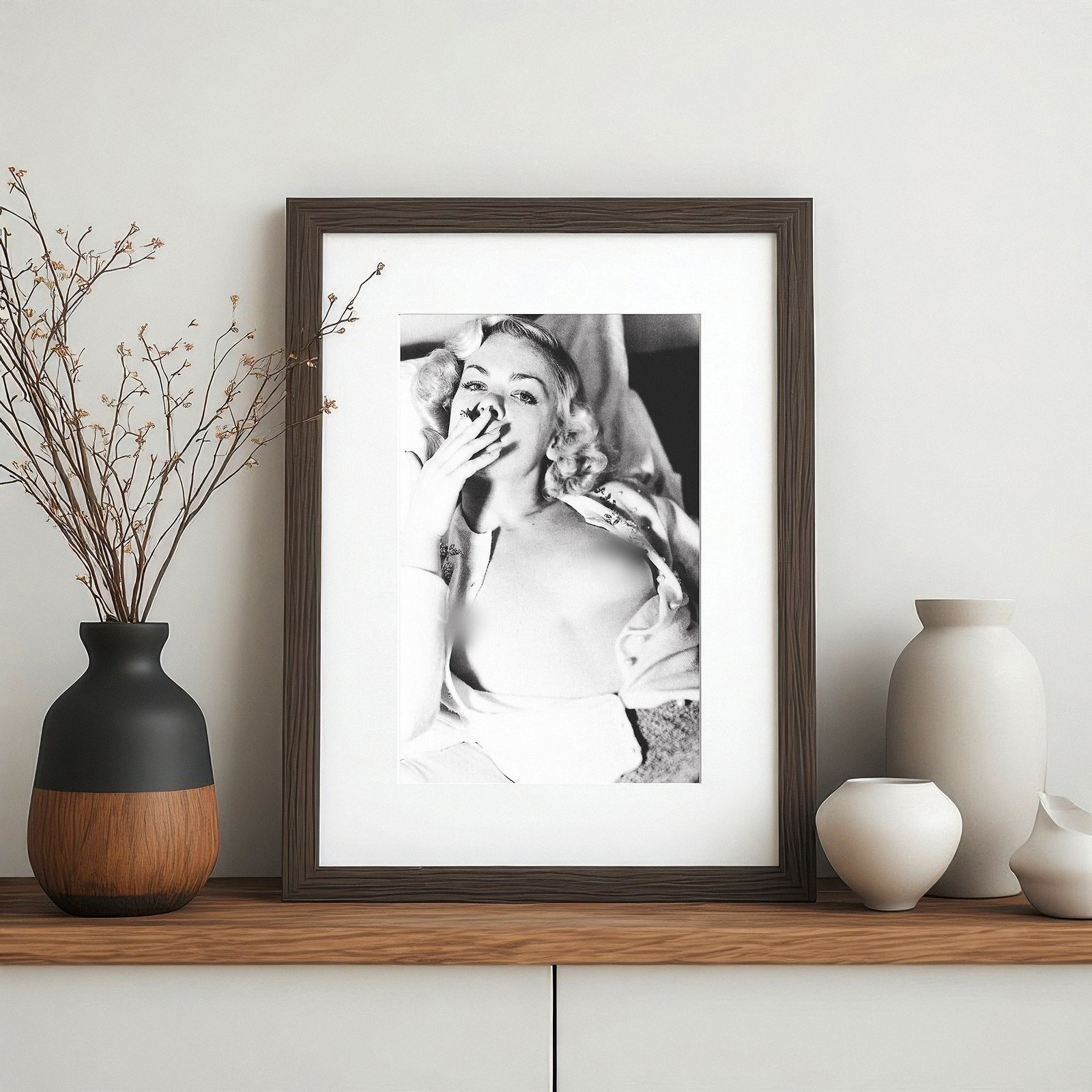 Pin-Up & Glamour Standing Corset Studio Pose with Classic Glamour Styling, Studio Poise, and Pin-Up 4x6 Photo Print