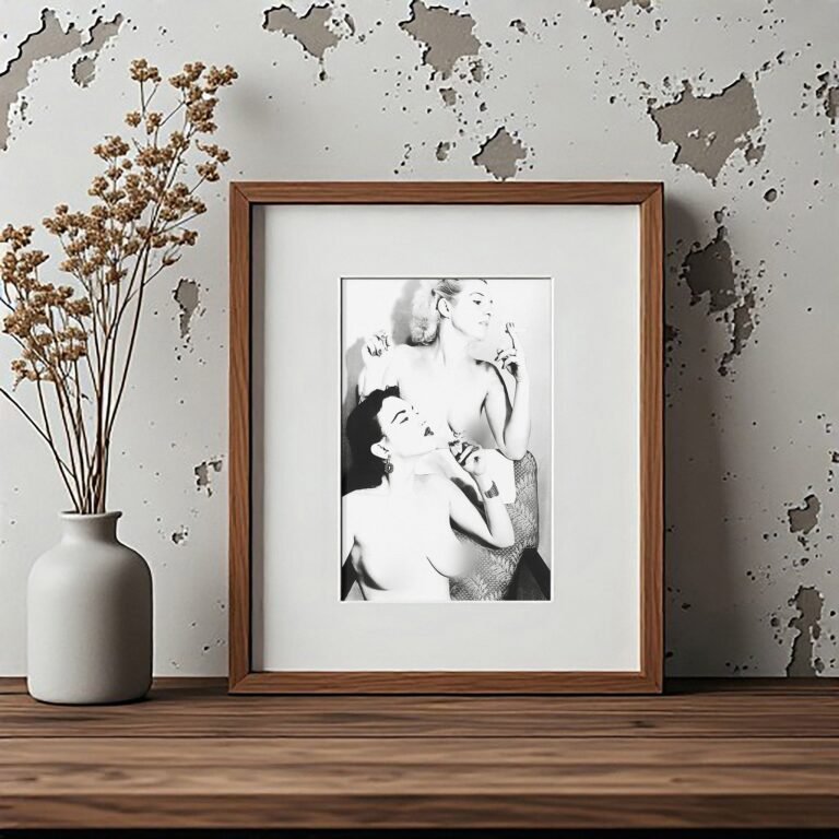 Pin-Up & Glamour Cabaret Chair Studio Portrait with Classic Glamour Styling, Studio Poise, and Pin-Up 4x6 Photo Print