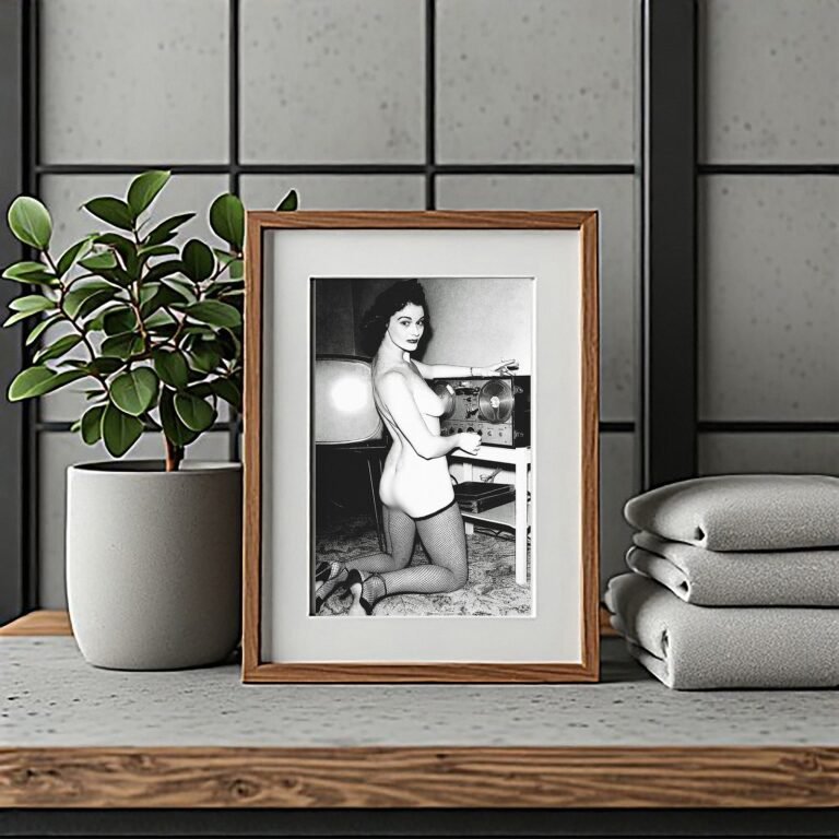 Pin-Up & Glamour Lace Trim Pin-Up Figure Portrait with Classic Glamour Styling, Studio Poise, and 4x6 Photo Print