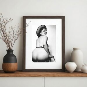 Pin-Up & Glamour Classic Bedroom Glamour Portrait with Classic Glamour Styling, Studio Poise, and 4x6 Photo Print