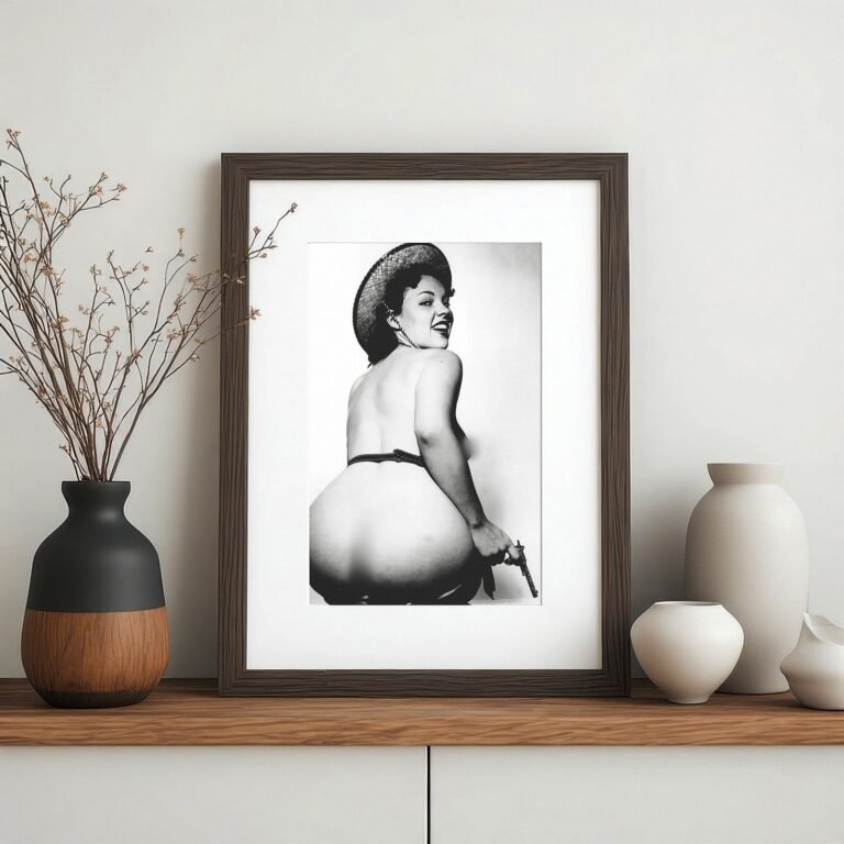 Pin-Up & Glamour Classic Bedroom Glamour Portrait with Classic Glamour Styling, Studio Poise, and 4x6 Photo Print