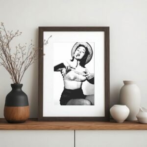 Pin-Up & Glamour an Arched Back Studio Figure Pose with Classic Glamour Styling, Studio Poise, and 4x6 Photo Print