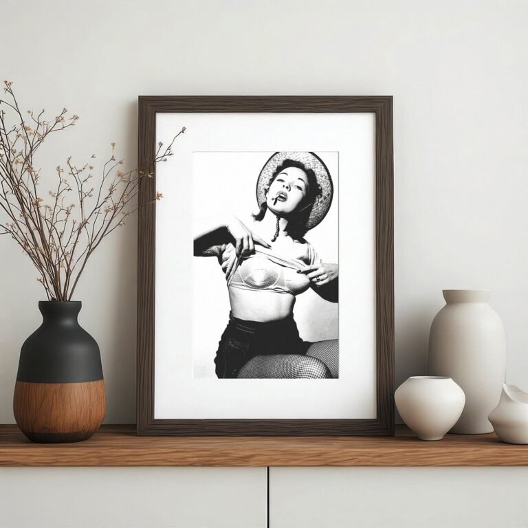 Pin-Up & Glamour an Arched Back Studio Figure Pose with Classic Glamour Styling, Studio Poise, and 4x6 Photo Print