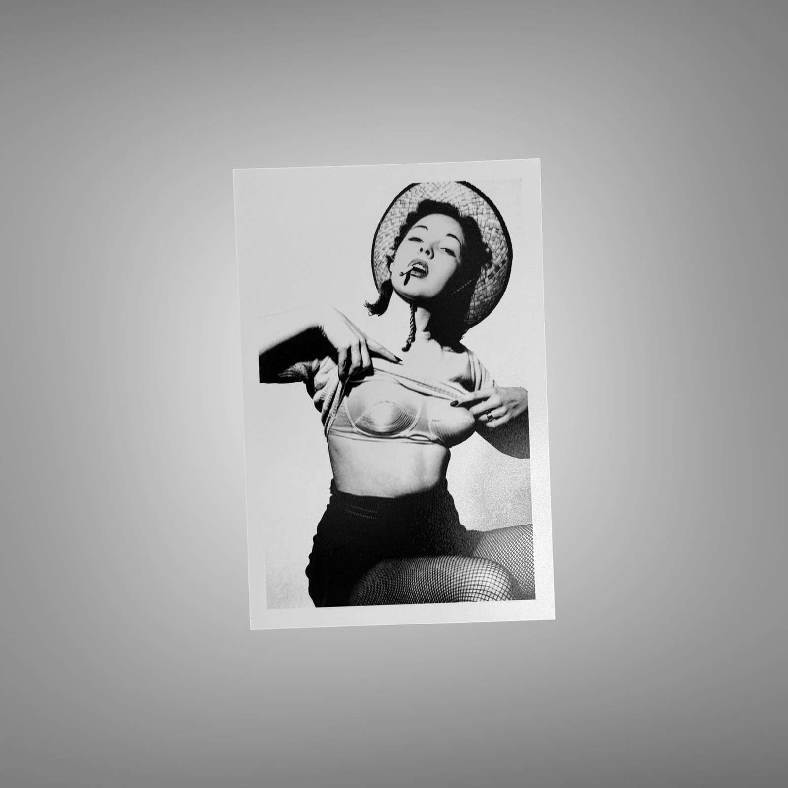 Pin-Up & Glamour an Arched Back Studio Figure Pose with Classic Glamour Styling, Studio Poise, and 4x6 Photo Print