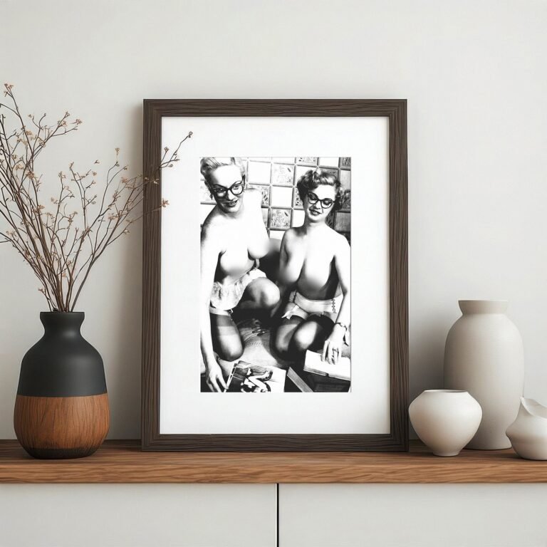 Pin-Up & Glamour Satin Robe Pin-Up Portrait with Classic Glamour Styling, Studio Poise, and Pin-Up 4x6 Photo Print