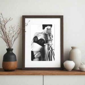 Pin-Up & Glamour Seated Heels Glamour Pose with Classic Glamour Styling, Studio Poise, and Pin-Up 4x6 Photo Print