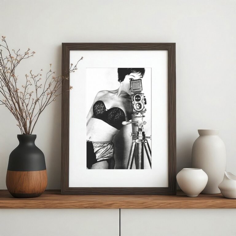 Pin-Up & Glamour Seated Heels Glamour Pose with Classic Glamour Styling, Studio Poise, and Pin-Up 4x6 Photo Print