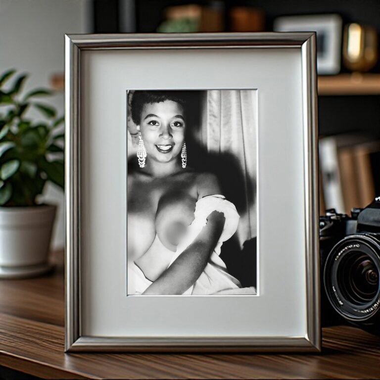 Pin-Up & Glamour Playful Floor Lounge Pin-Up with Classic Glamour Styling, Studio Poise, and Pin-Up 4x6 Photo Print
