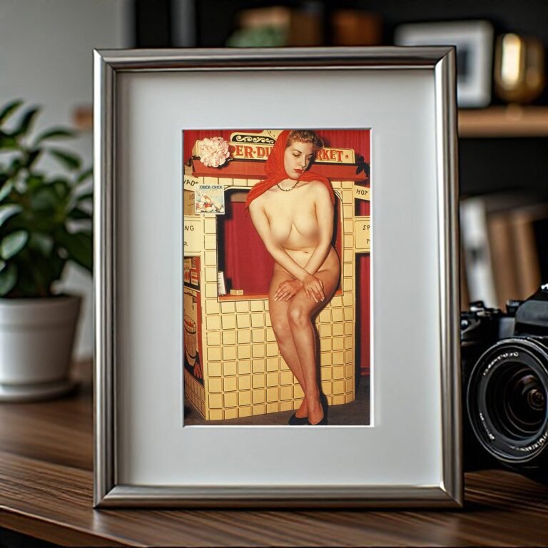 Pin-Up & Glamour Dramatic Heels Pin-Up Portrait with Classic Glamour Styling, Studio Poise, and Pin-Up 4x6 Photo Print