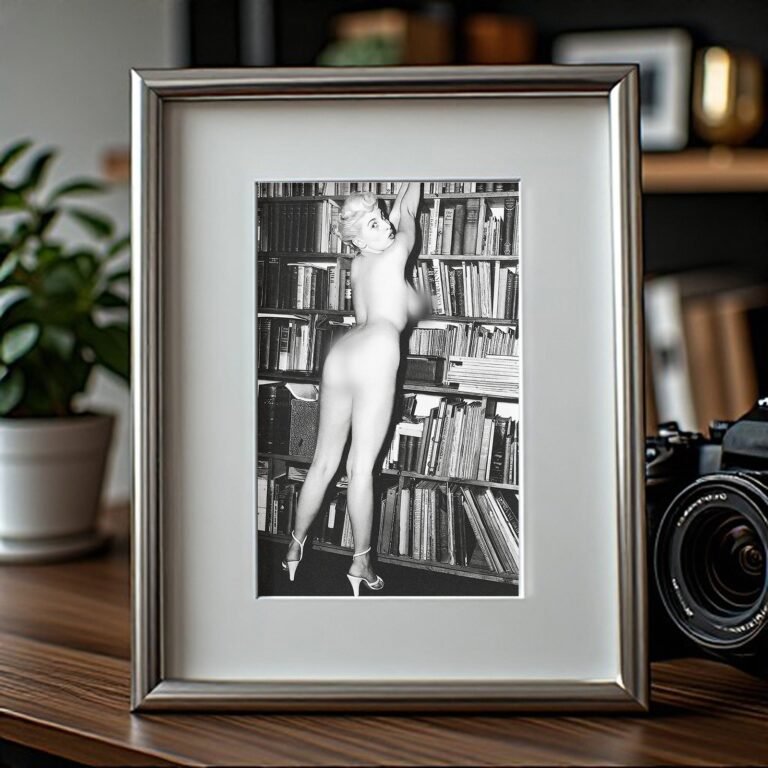 Pin-Up & Glamour Reclining Pillow Boudoir Portrait with Classic Glamour Styling, Studio Poise, and 4x6 Photo Print