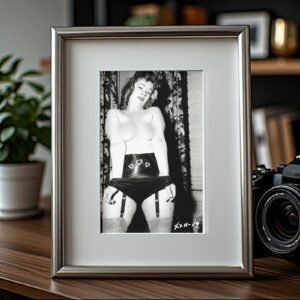 Pin-Up & Glamour Chair Back Pin-Up Studio Pose with Classic Glamour Styling, Studio Poise, and Pin-Up 4x6 Photo Print