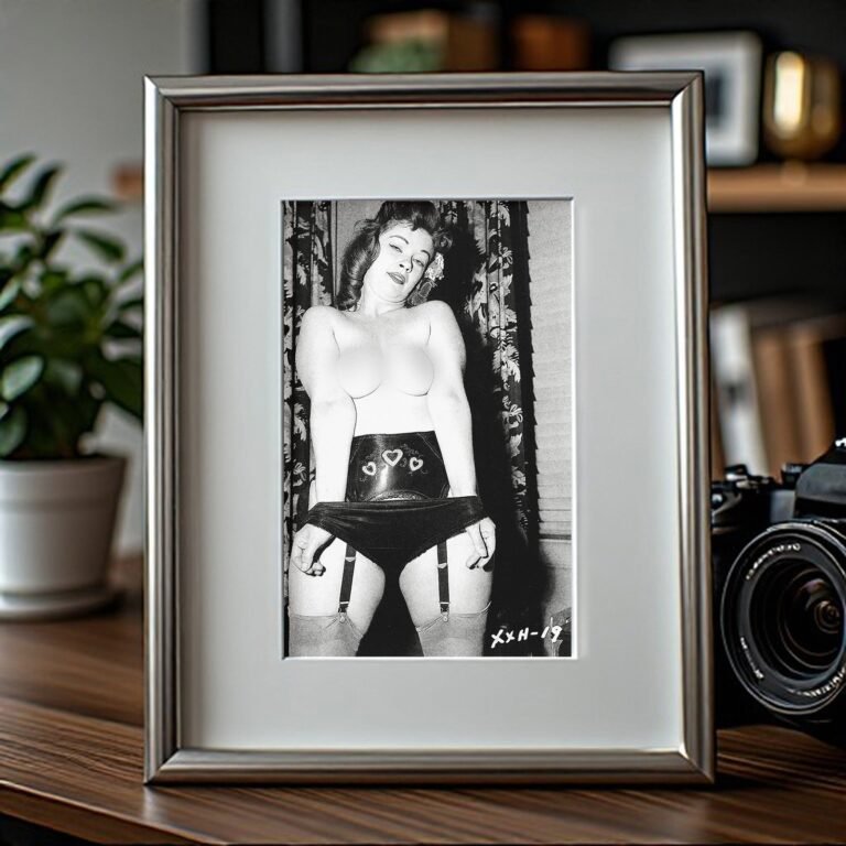 Pin-Up & Glamour Chair Back Pin-Up Studio Pose with Classic Glamour Styling, Studio Poise, and Pin-Up 4x6 Photo Print
