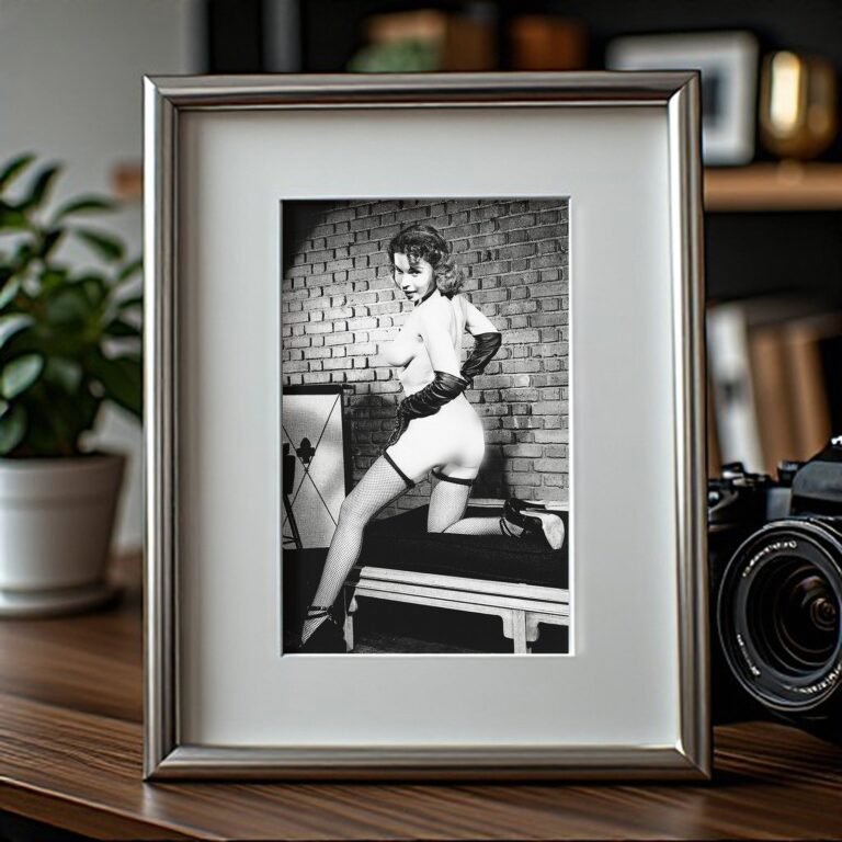 Pin-Up & Glamour Standing Spotlight Glamour Portrait with Classic Glamour Styling, Studio Poise, and 4x6 Photo Print