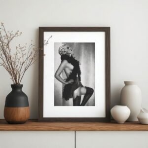 Boudoir & Cabaret Feathered Cabaret Side Pose 4x6 Photo Print