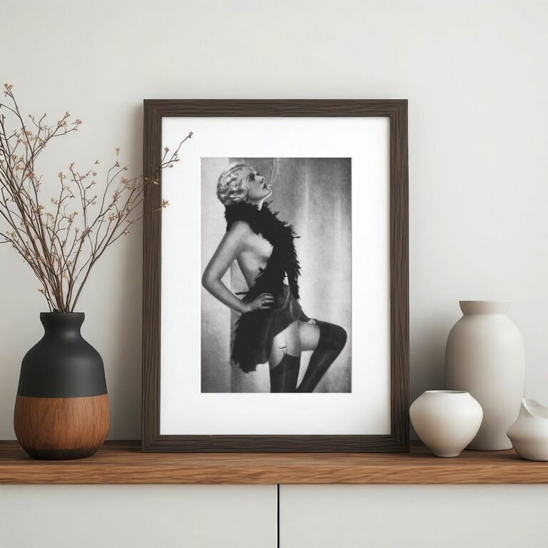 Boudoir & Cabaret Feathered Cabaret Side Pose 4x6 Photo Print