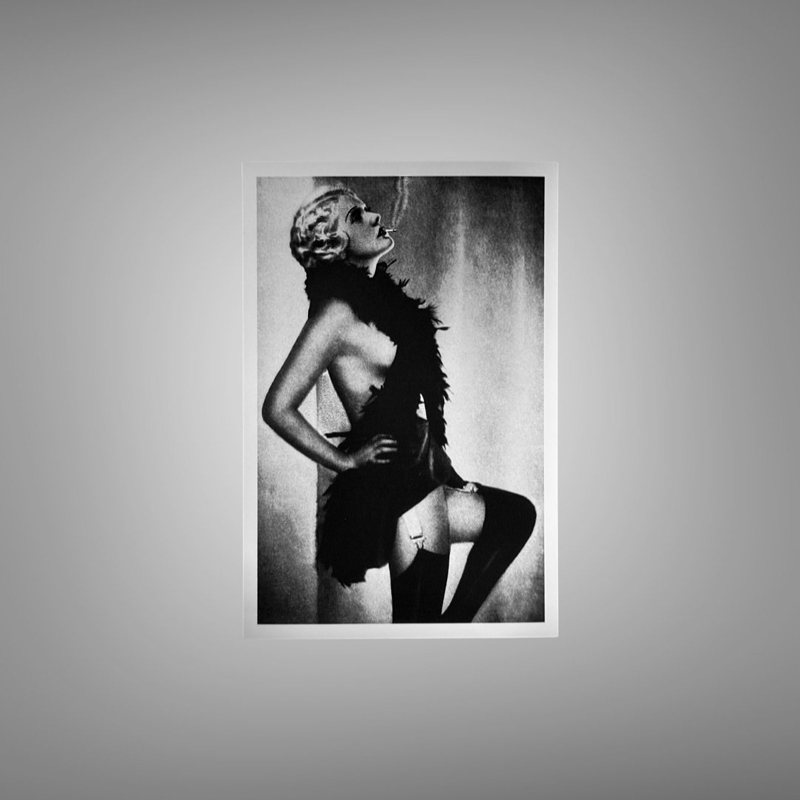 Boudoir & Cabaret Feathered Cabaret Side Pose 4x6 Photo Print