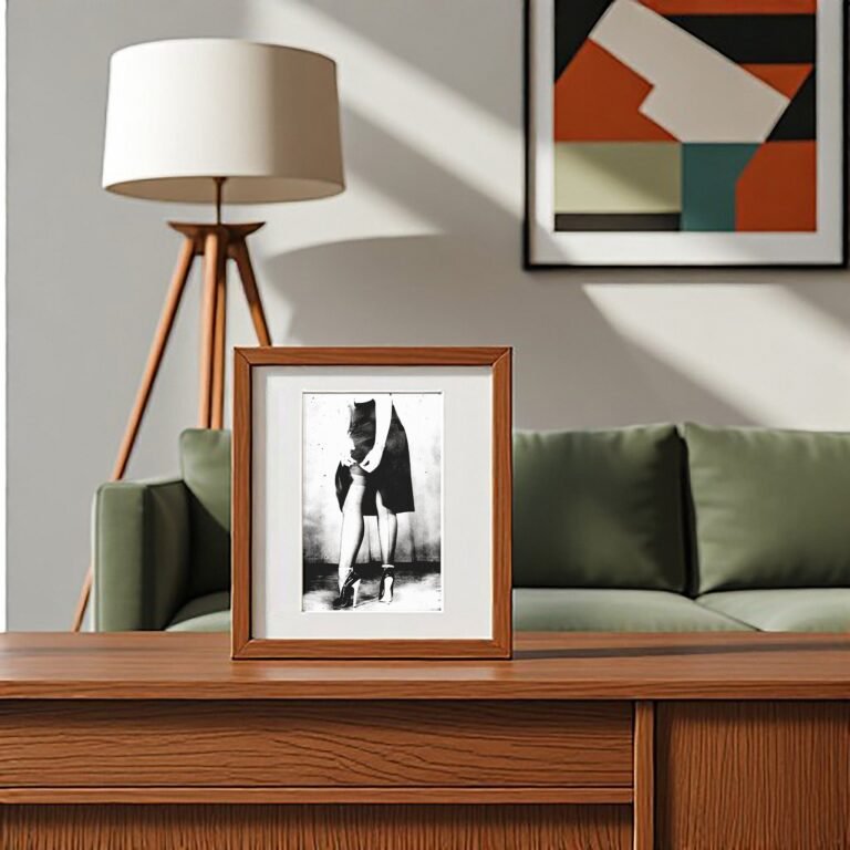Alternative Glamour High-contrast Stockings and Cape Figure 4x6 Photo Print