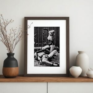 Alternative Glamour Dramatic Studio Tableau with Seated Performers 4x6 Photo Print