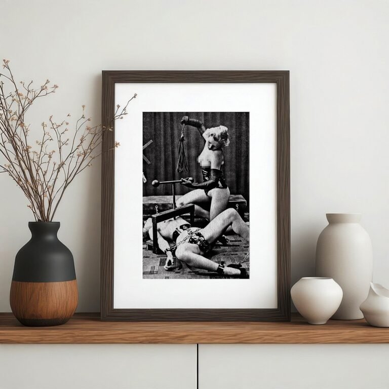 Alternative Glamour Dramatic Studio Tableau with Seated Performers 4x6 Photo Print