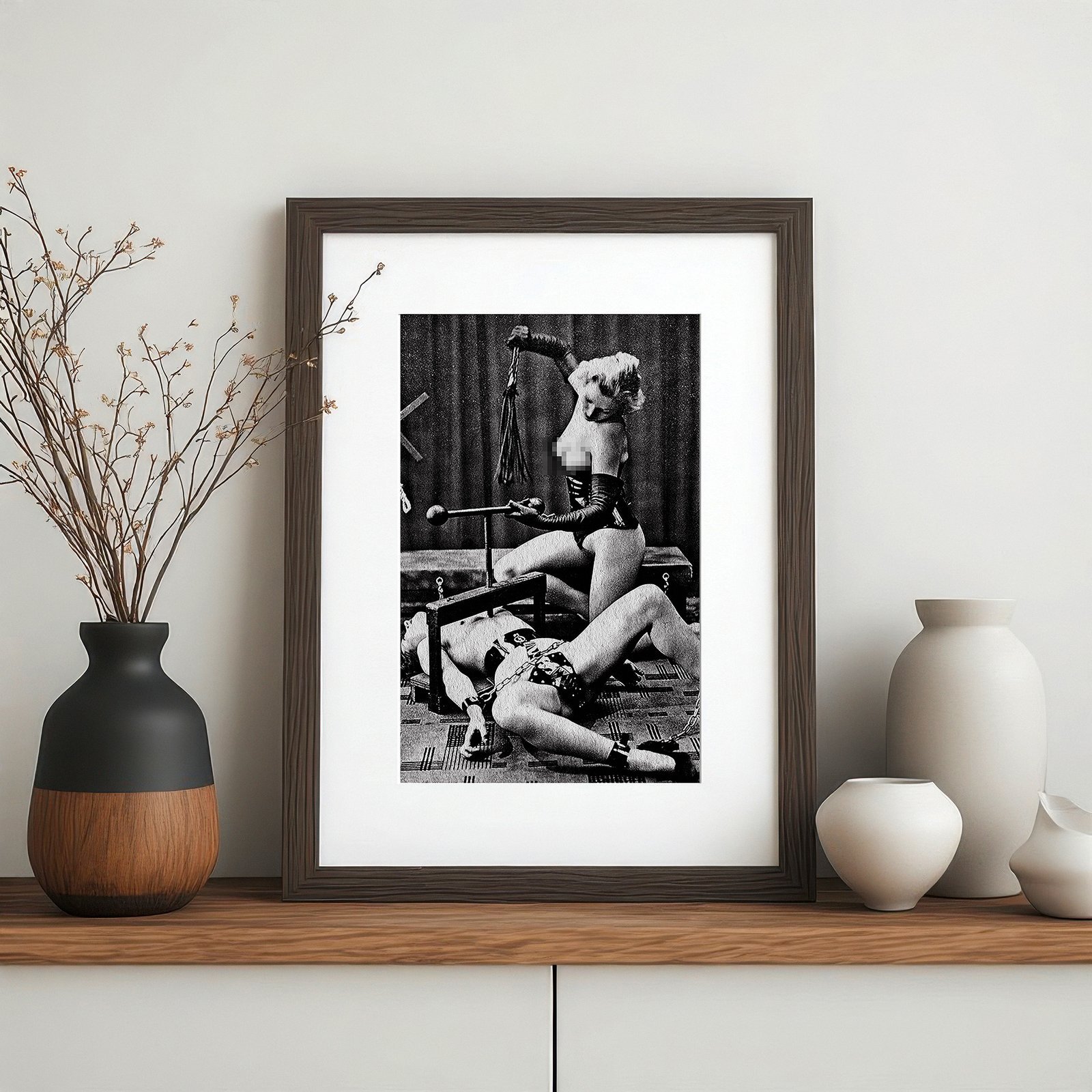 Alternative Glamour Dramatic Studio Tableau with Seated Performers 4x6 Photo Print