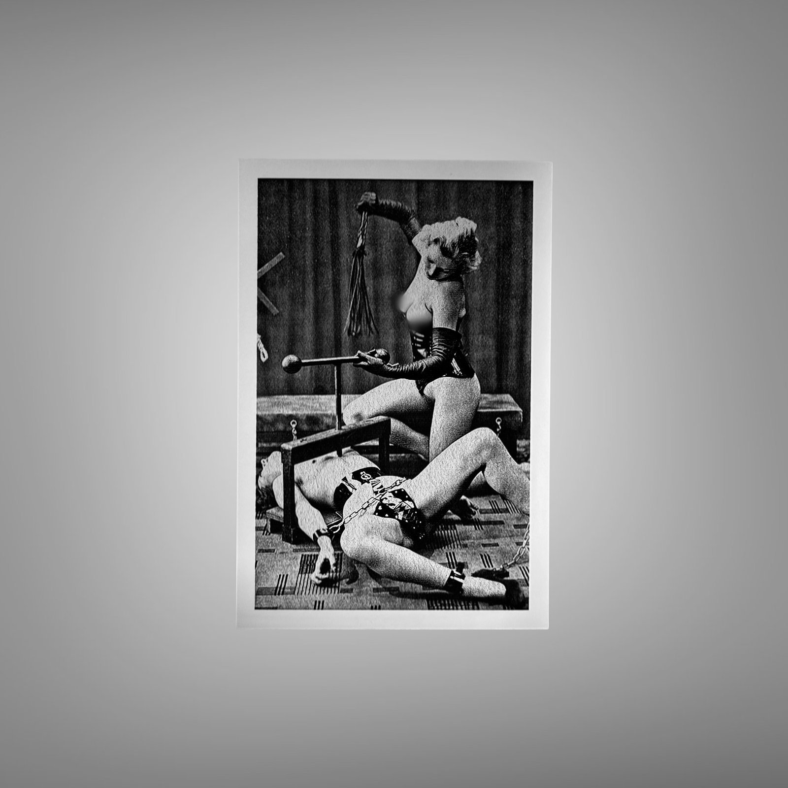 Alternative Glamour Dramatic Studio Tableau with Seated Performers 4x6 Photo Print