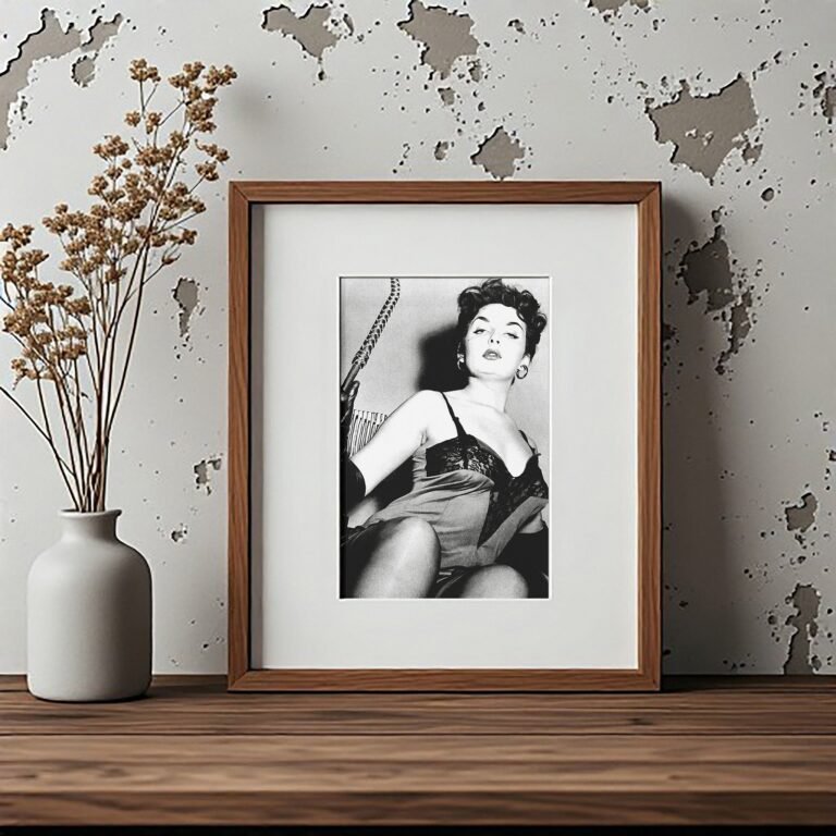 Alternative Glamour Seated Sheer Wrap Portrait 4x6 Photo Print