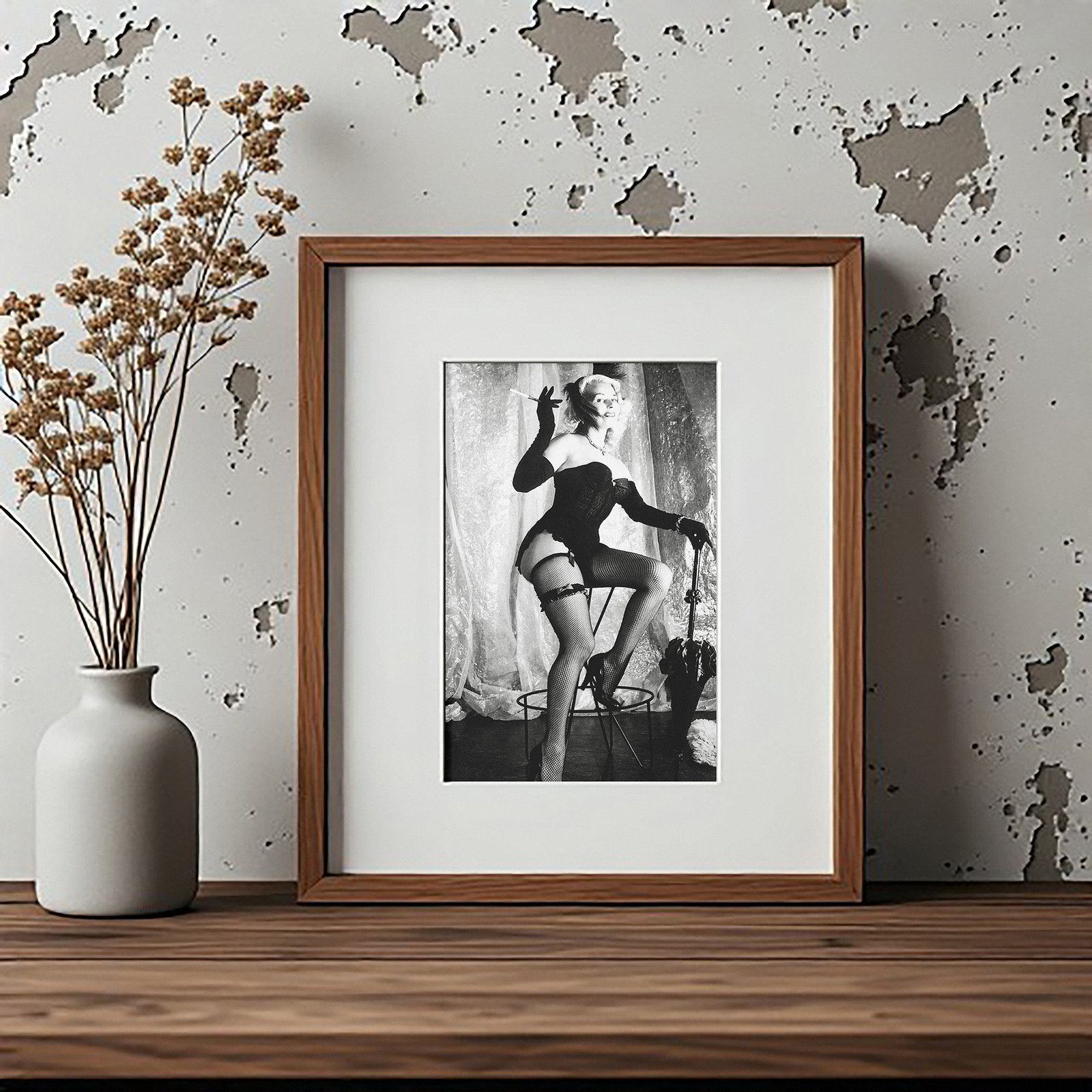 Pin-Up & Glamour Standing Stockings Stage Pose 4x6 Photo Print