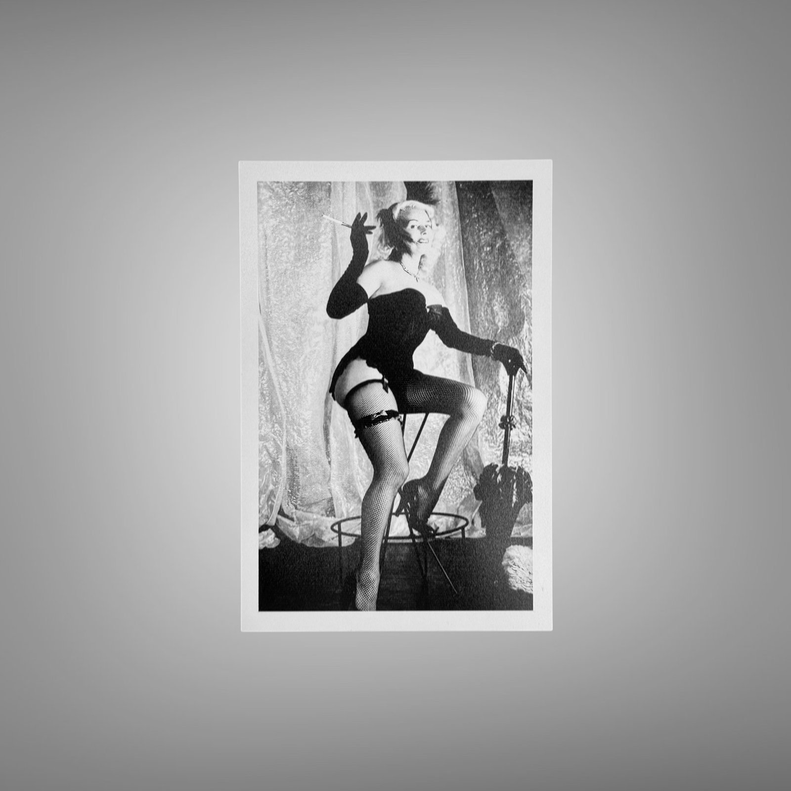 Pin-Up & Glamour Standing Stockings Stage Pose 4x6 Photo Print