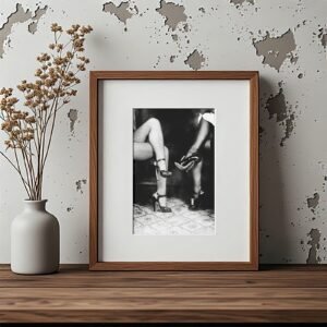 Alternative Glamour Shoe-and-stockings Close-up Detail 4x6 Photo Print