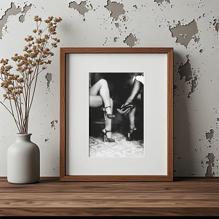 Alternative Glamour Shoe-and-stockings Close-up Detail 4x6 Photo Print