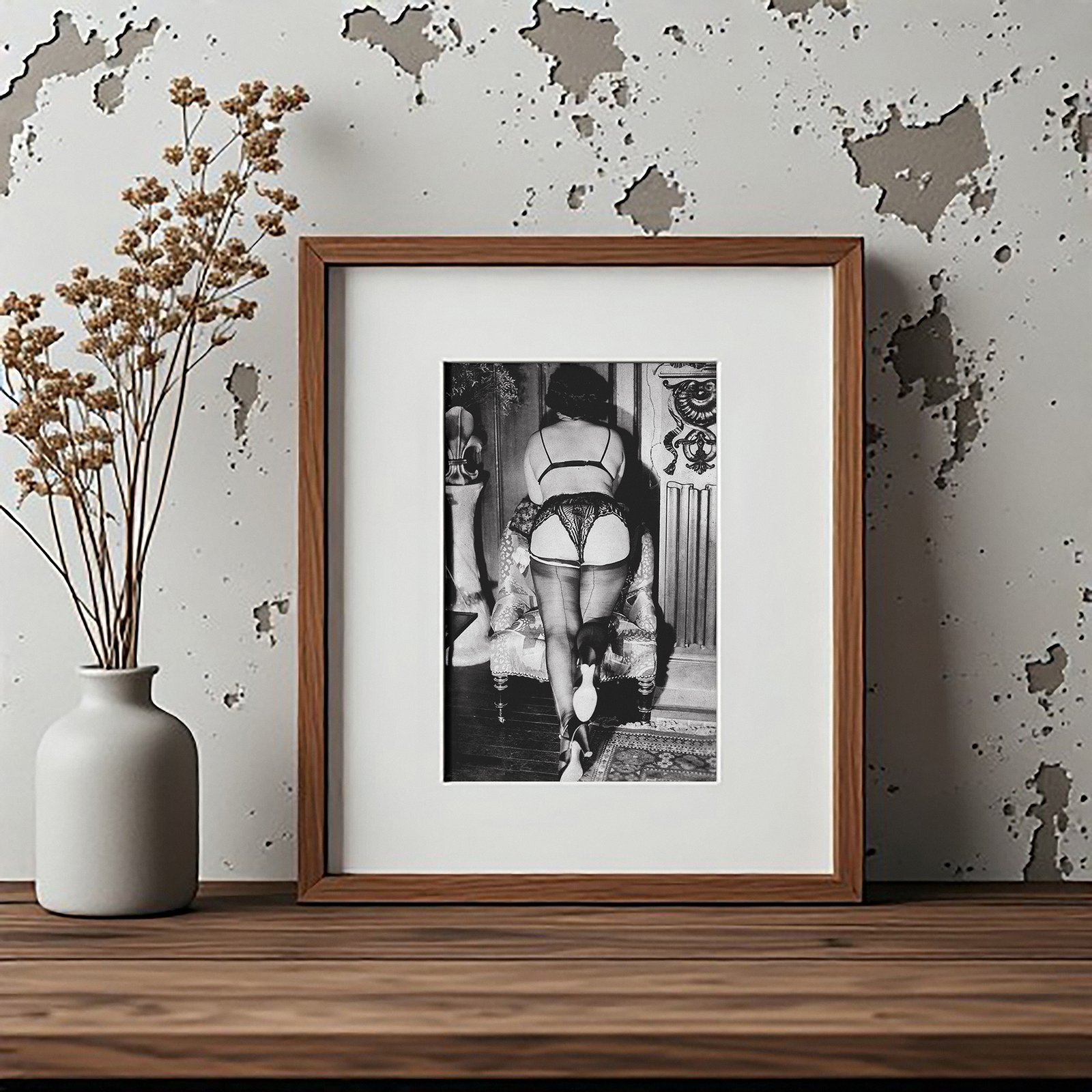 Alternative Glamour Ornate Boudoir Standing Pose 4x6 Photo Print