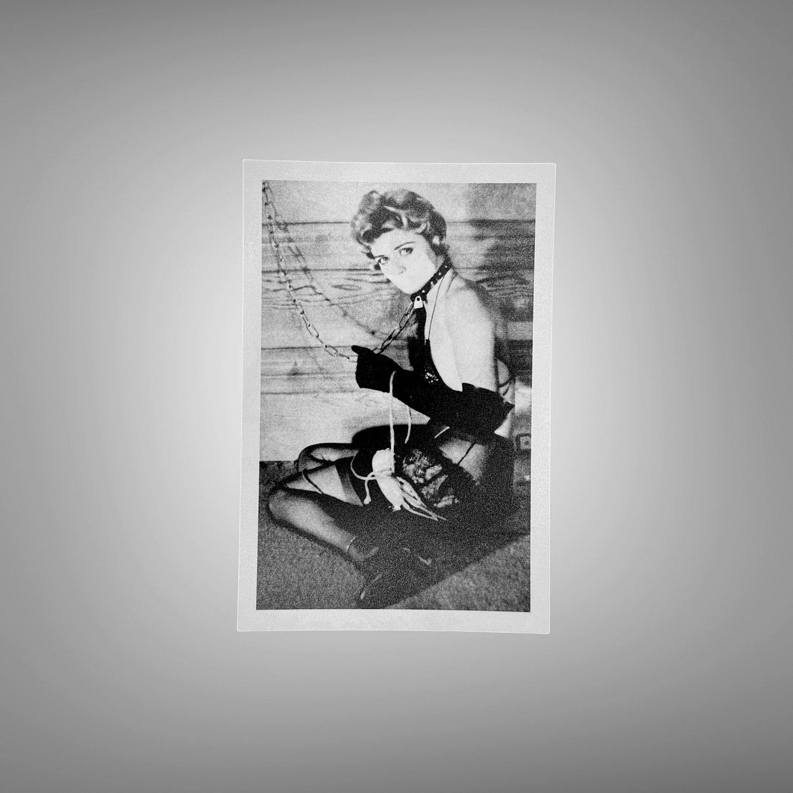Alternative Glamour Reclining Corset Pose in Dark Tones 4x6 Photo Print
