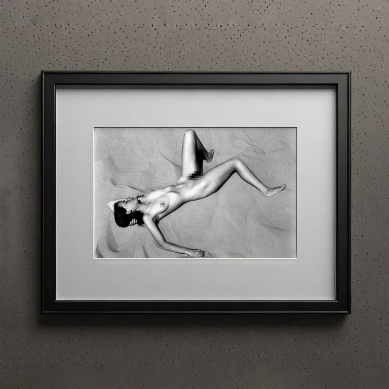 Alternative Glamour Draped Studio Figure Portrait 4x6 Photo Print