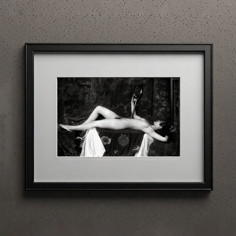 Boudoir & Cabaret Classic Seated Nude Figure Study 4x6 Photo Print