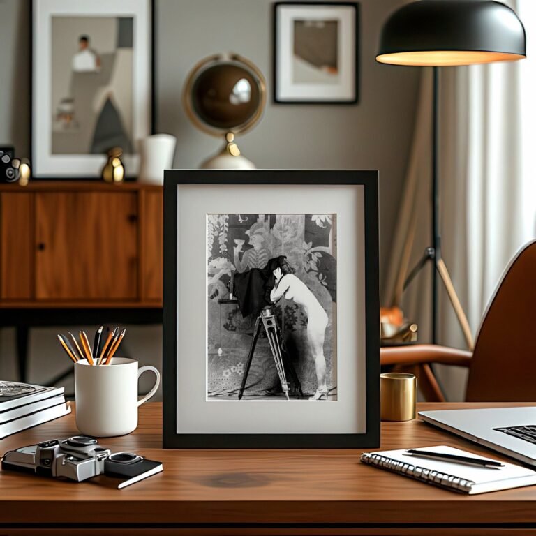 Boudoir & Cabaret Artist-studio Seated Figure Scene 4x6 Photo Print