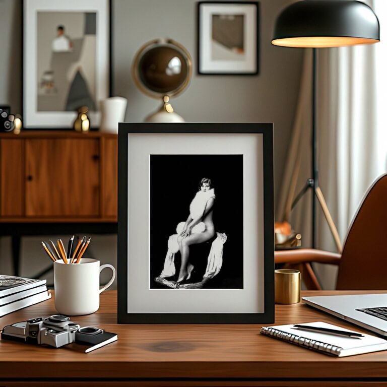 Boudoir & Cabaret Seated Draped Figure Study 4x6 Photo Print