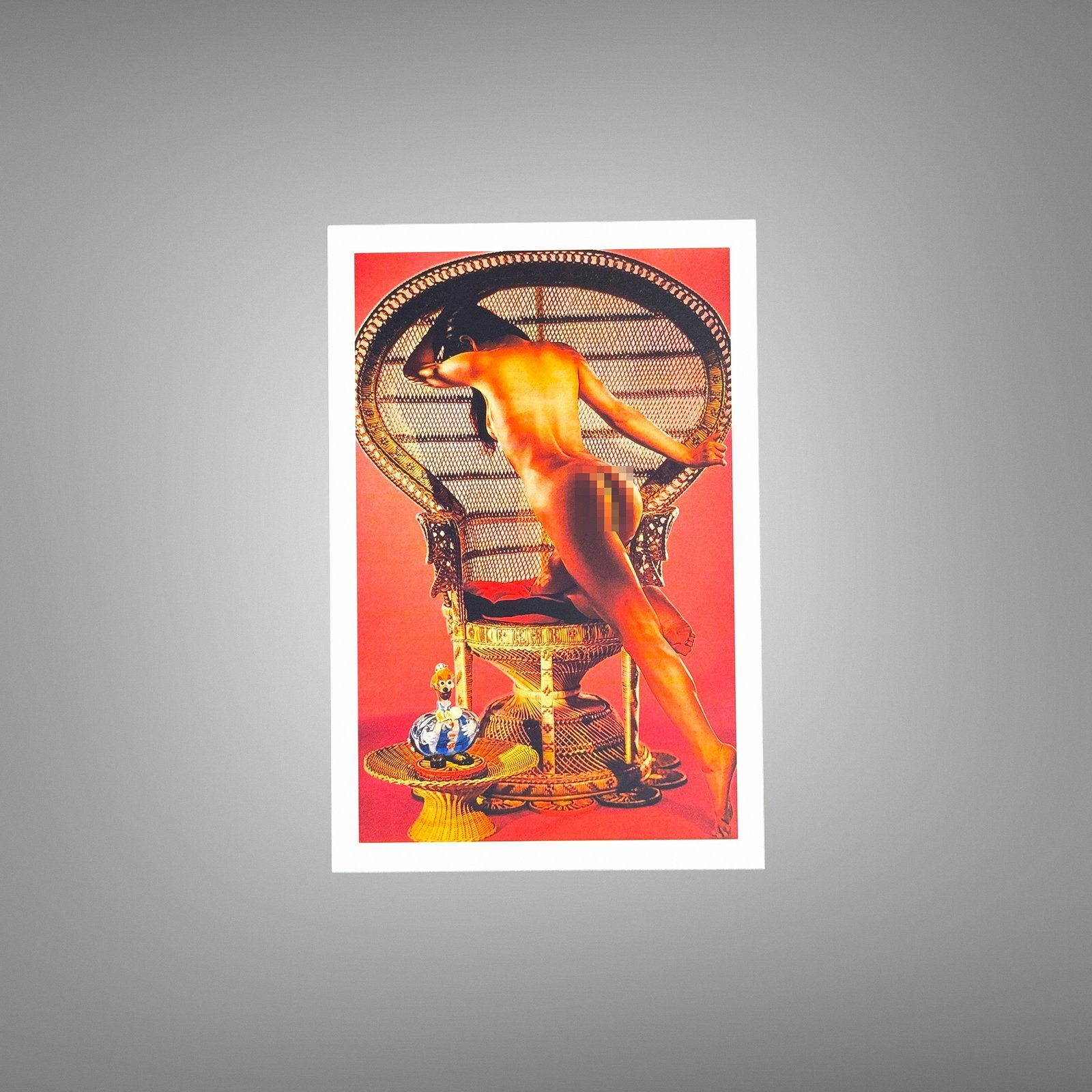 Pop Glamour Wicker Chair Pop Glamour Pose with Bold Graphic Contrast, Retro Color Energy, and 4x6 Photo Print