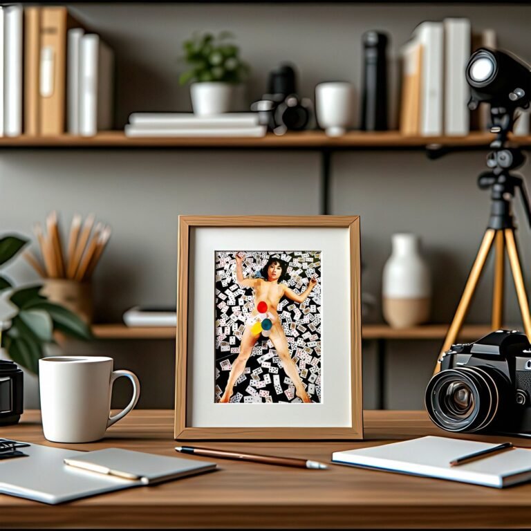 Pop Glamour Collage Wall Pop Glamour Pose with Bold Graphic Contrast, Retro Color Energy, and 4x6 Photo Print
